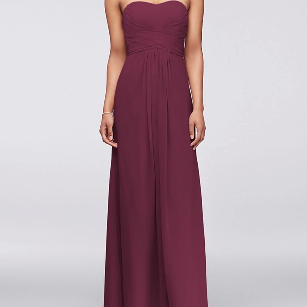 David’s Bridal Wine color dress